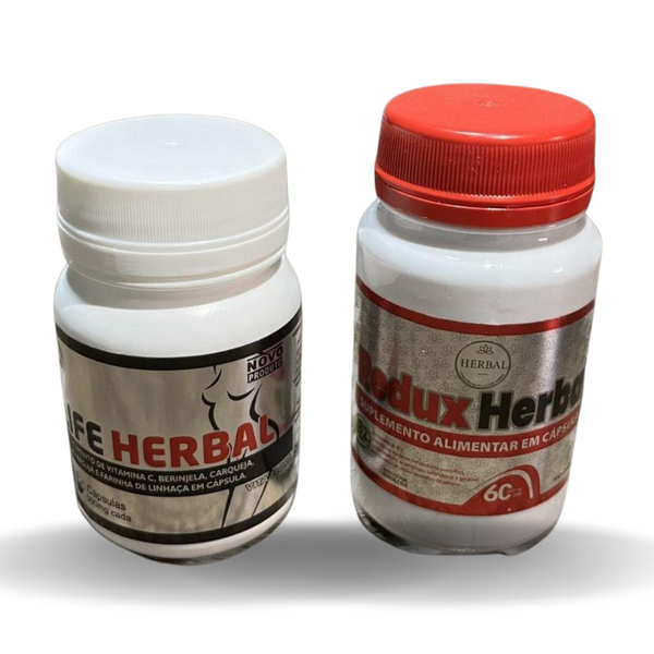Emagreceder LIFE HERBAL e REDUX HERBAL com 30 e 60 capsulas